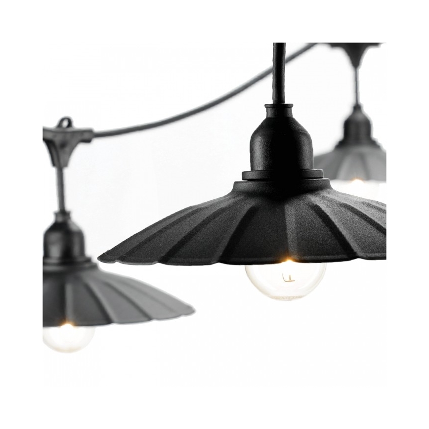 Zunanji dekorativni niz CRETE 10xE27/230V 15m IP44
