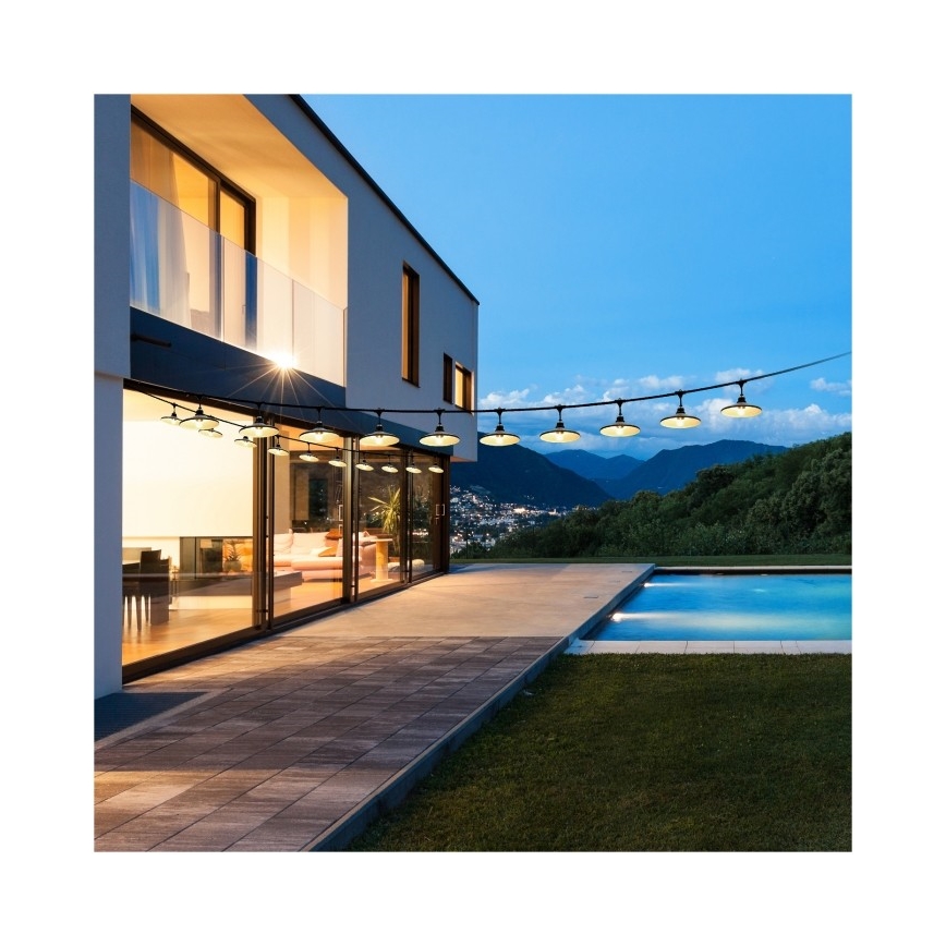 Zunanji dekorativni niz CRETE 15xE27/230V 20m IP44