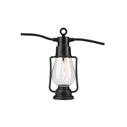 Zunanji dekorativni niz GIRLANDA 10 x LED 10 m IP44 topla bela