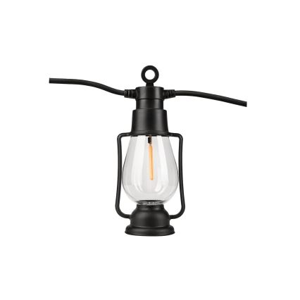 Zunanji dekorativni niz GIRLANDA 10 x LED 10 m IP44 topla bela