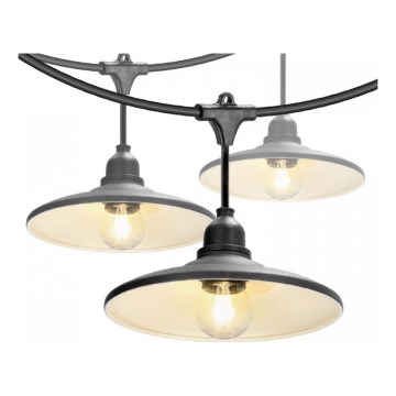 Zunanji dekorativni svetlobni niz CRETE 10xE27/230V 15m IP44
