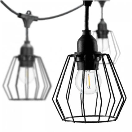 Zunanji dekorativni svetlobni niz CRETE 15xE27/230V 20m IP44