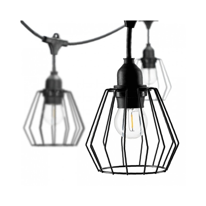 Zunanji dekorativni svetlobni niz CRETE 15xE27/230V 20m IP44