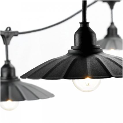 Zunanji dekorativni svetlobni niz CRETE 20xE27/230V 25m IP44