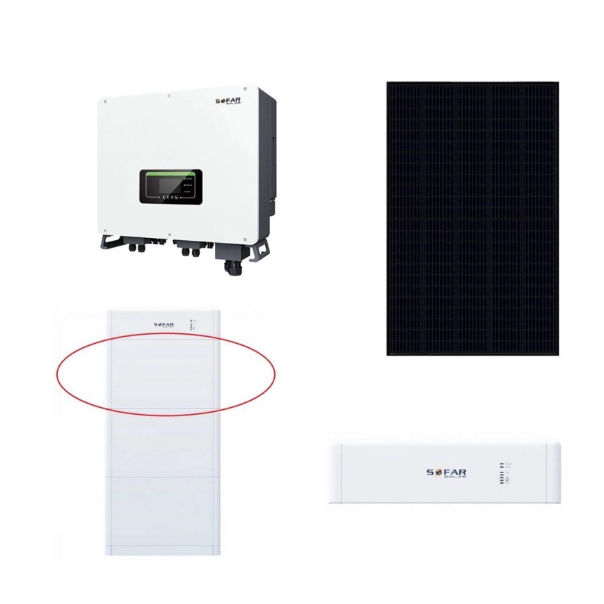 Zunanji komplet SOFAR Solar - 14,8kWp panel RISEN Full Black +15kW SOLAX pretvornik 3p + 15kWh baterija SOFAR z baterijsko krmilno enoto