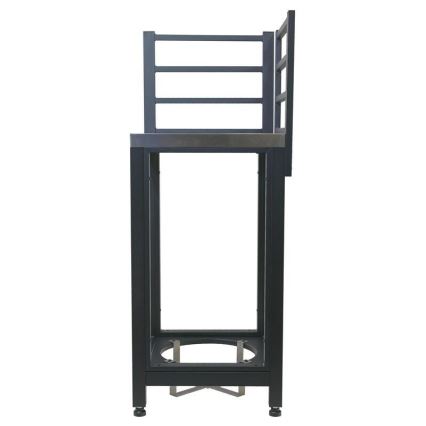 Zunanji kotni modul 47x47x123 cm črna/nerjaveče jeklo