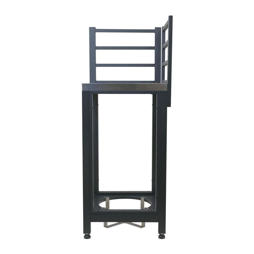 Zunanji kotni modul 47x47x123 cm črna/nerjaveče jeklo