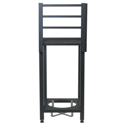 Zunanji kotni modul 47x47x123 cm črna/nerjaveče jeklo