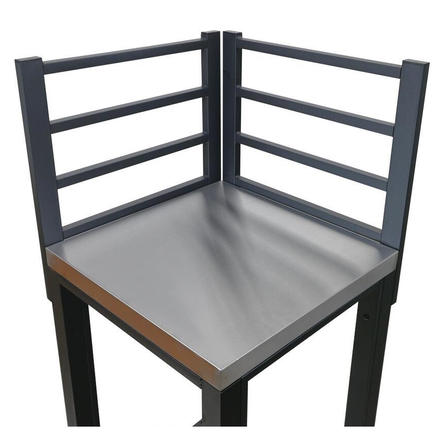 Zunanji kotni modul 47x47x123 cm črna/nerjaveče jeklo