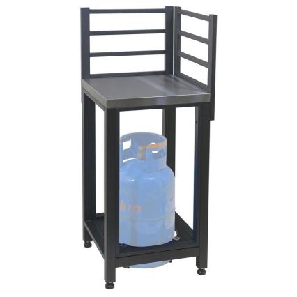Zunanji kotni modul 47x47x123 cm črna/nerjaveče jeklo