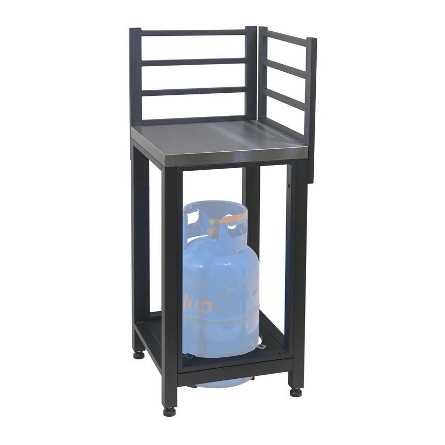 Zunanji kotni modul 47x47x123 cm črna/nerjaveče jeklo
