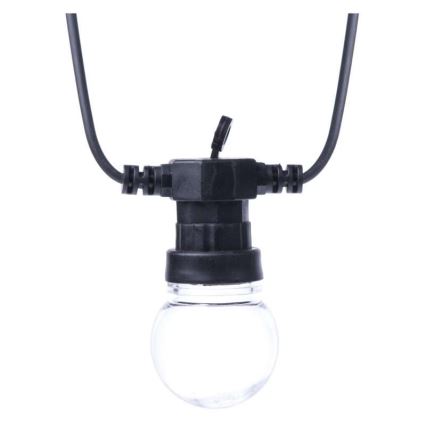 Zunanji LED dekorativni niz 10xLED/10m IP44 prozoren