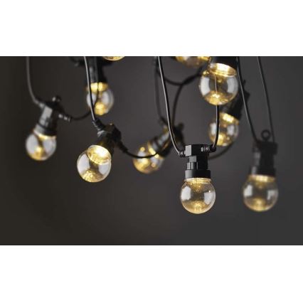 Zunanji LED dekorativni niz 10xLED/10m IP44 prozoren