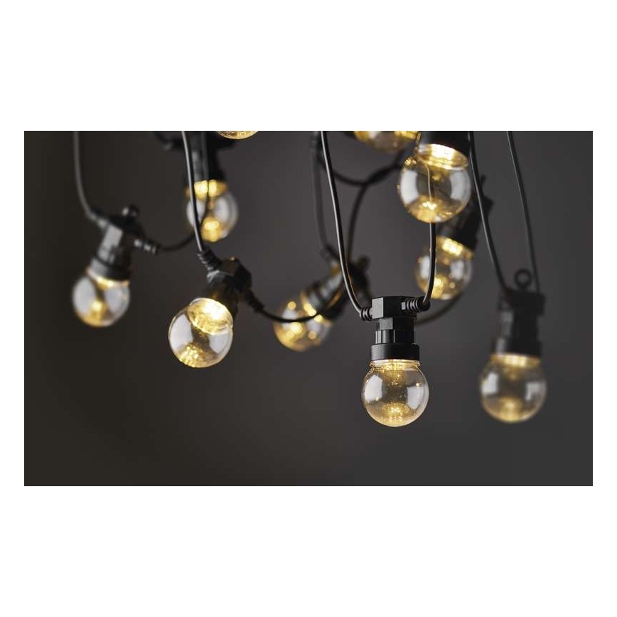 Zunanji LED dekorativni niz 10xLED/10m IP44 prozoren