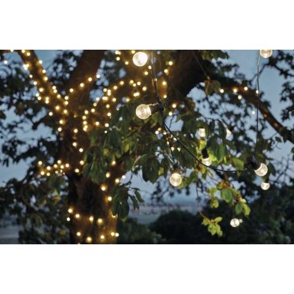 Zunanji LED dekorativni niz 10xLED/10m IP44 prozoren