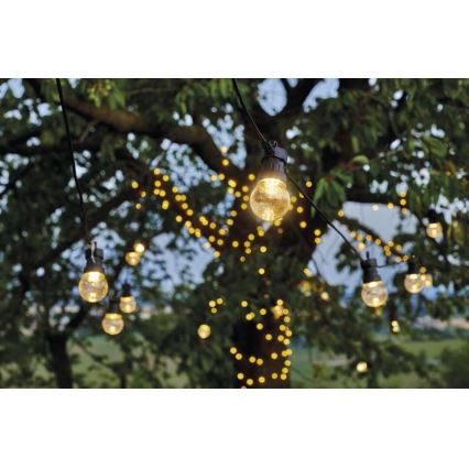Zunanji LED dekorativni niz 10xLED/10m IP44 prozoren