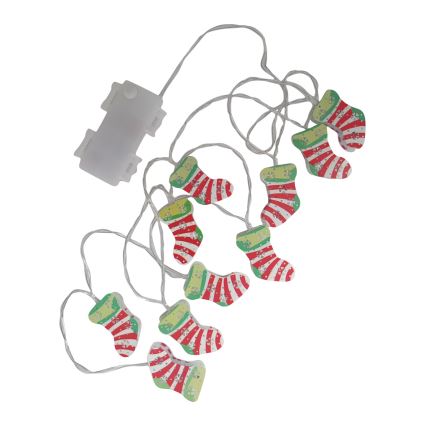 Zunanji LED niz 10xLED/2xAA, 1,65 m, IP44, topla bela svetloba, z nogavicami