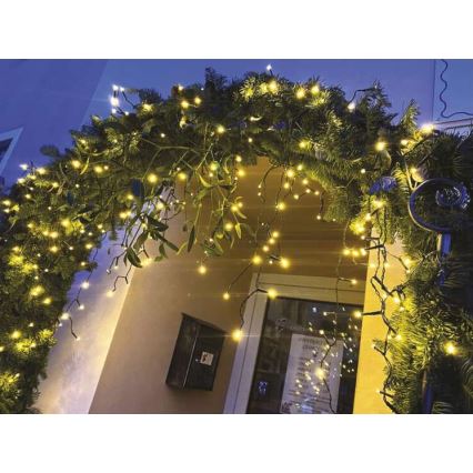 Zunanji LED niz 200xLED/8 načinov 8,6m IP44 topla bela
