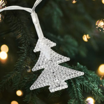 Zunanji LED niz 20xLED/2xAA 2,2 m IP44 večbarvne smrečice