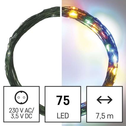 Zunanji LED niz 75xLED/12,5m IP44 večbarven