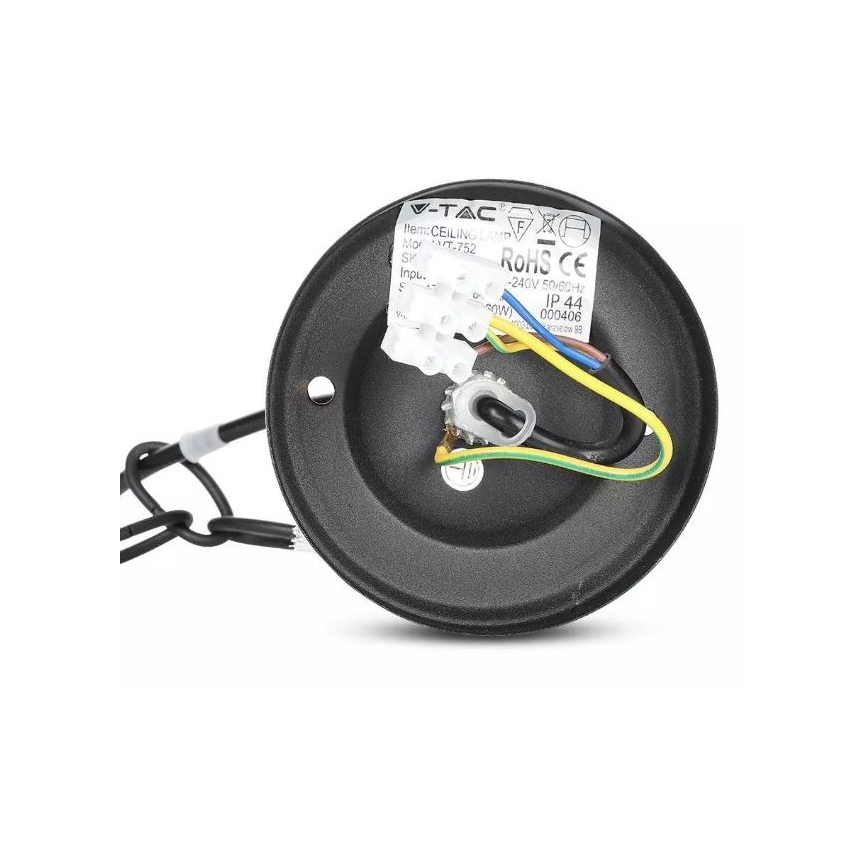 Zunanji lestenec na verigi 1xE27/40W/230V IP44 črn