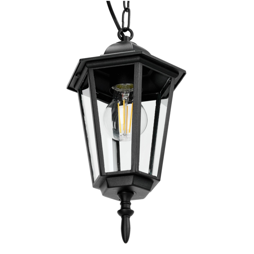 Zunanji lestenec na verigi 1xE27/60W/230V črn