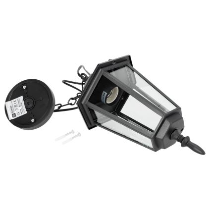 Zunanji lestenec na verigi 1xE27/60W/230V črn