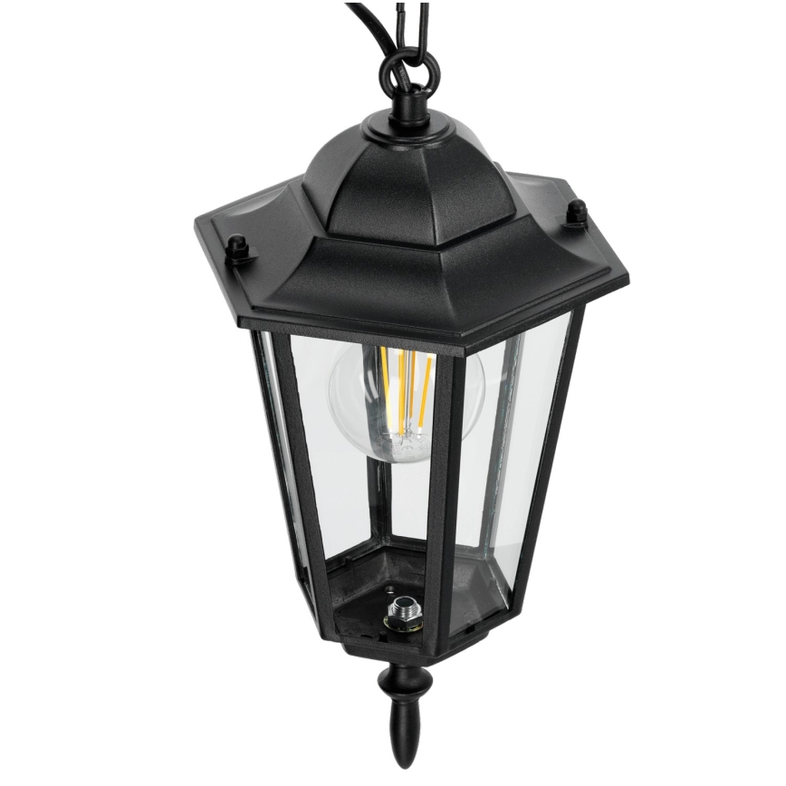 Zunanji lestenec na verigi 1xE27/60W/230V črn