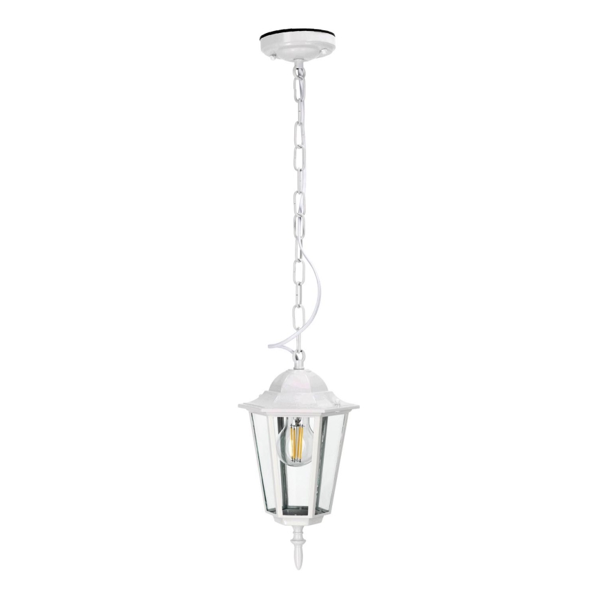 Zunanji lestenec na verigi 1xE27/60W/230V IP44 bela
