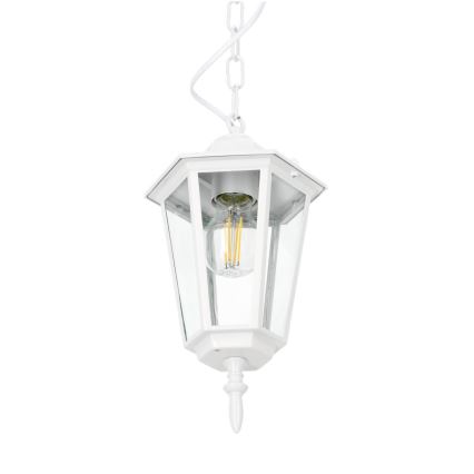Zunanji lestenec na verigi 1xE27/60W/230V IP44 bela