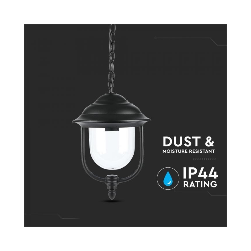 Zunanji lestenec na verigi 1xE27/60W/230V IP44 črna