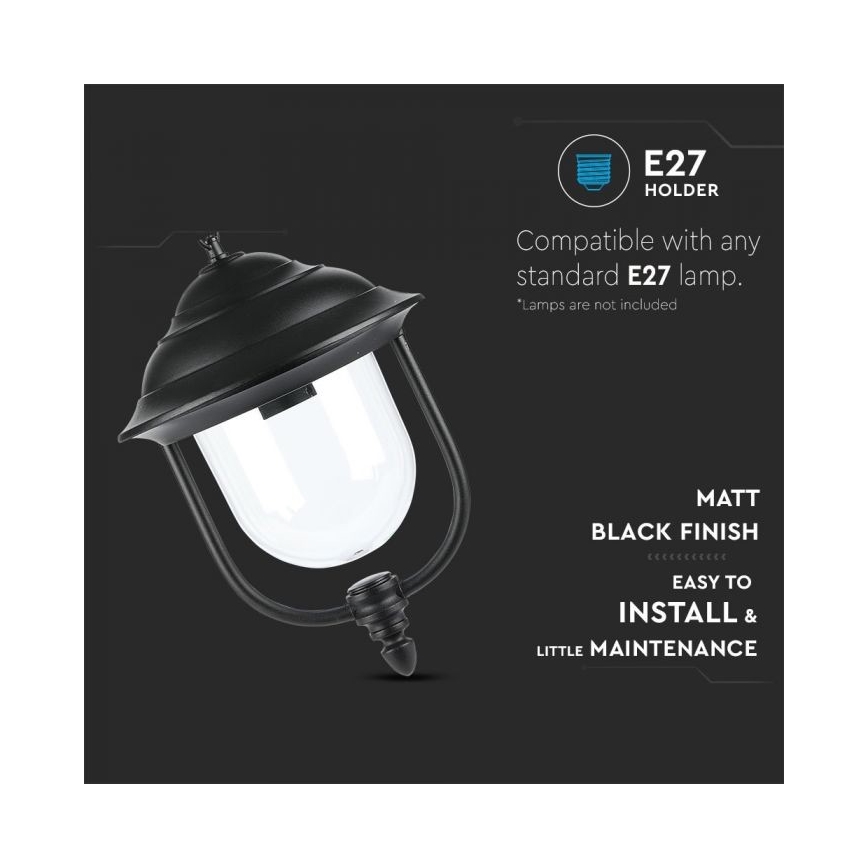 Zunanji lestenec na verigi 1xE27/60W/230V IP44 črna