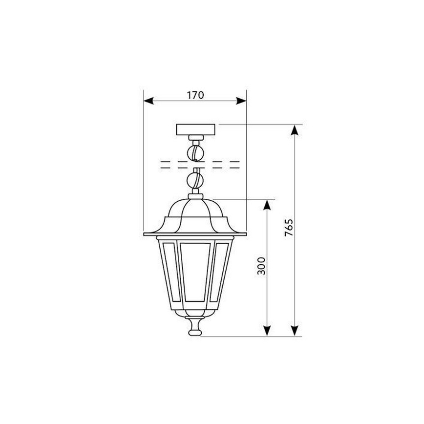Zunanji lestenec na verigi 1xE27/60W/230V IP44