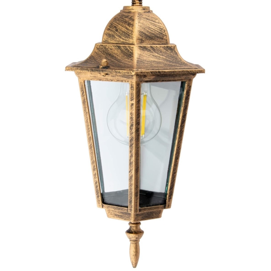 Zunanji lestenec na verigi 1xE27/60W/230V zlat IP44