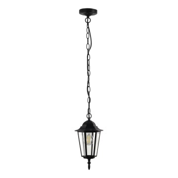 Zunanji lestenec na verigi ARRAIA 1xE27/15W/230V IP44 črna