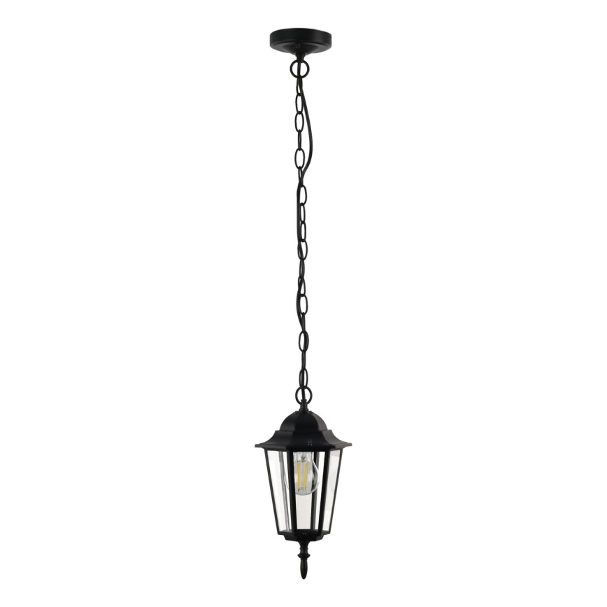 Zunanji lestenec na verigi ARRAIA 1xE27/15W/230V IP44 črna
