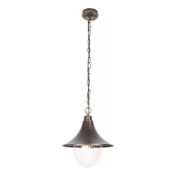 Zunanji lestenec na verigi TALEZ 1xE27/15W/230V IP44 bronasta patina