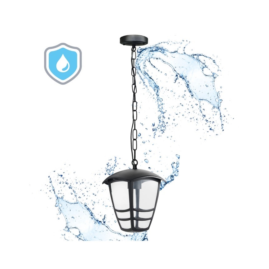 Zunanji lestenec na verigi TEVIO 1xE27/60W/230V IP54 črna