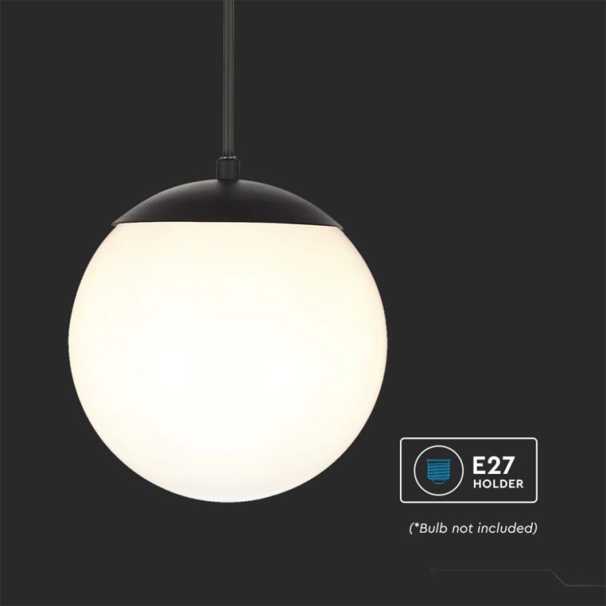 Zunanji lestenec na vrvici 1xE27/60W/230V IP44 črna