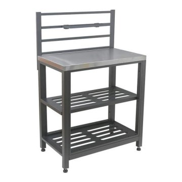 Zunanji modul: miza 80x47x123 cm, črna/nerjaveče jeklo