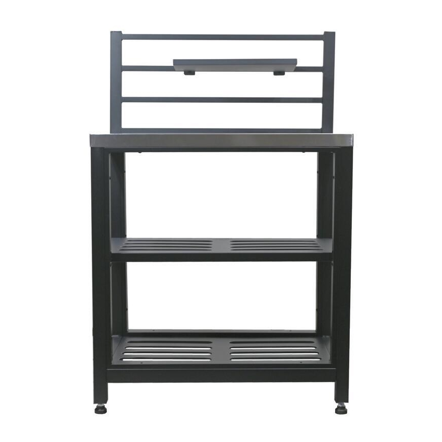 Zunanji modul: miza 80x47x123 cm, črna/nerjaveče jeklo