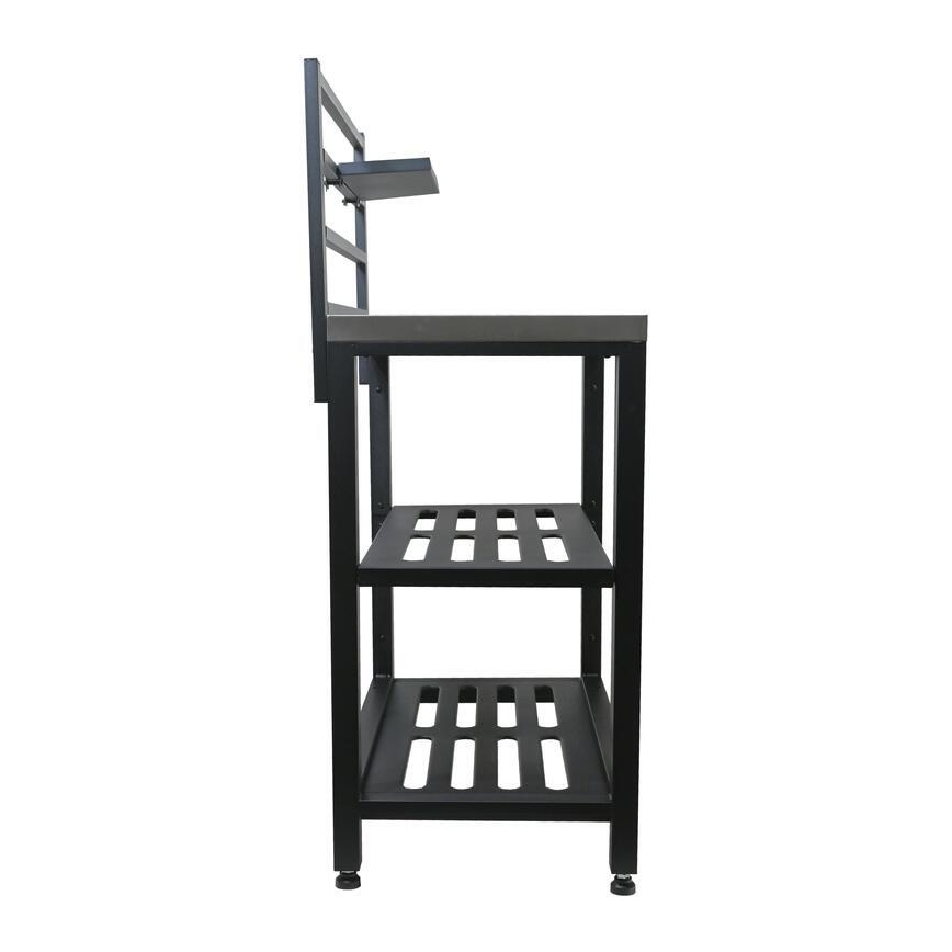 Zunanji modul: miza 80x47x123 cm, črna/nerjaveče jeklo