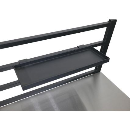 Zunanji modul: miza 80x47x123 cm, črna/nerjaveče jeklo