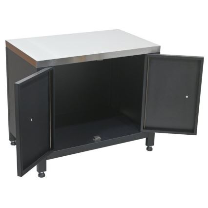 Zunanji modul omarica pod žar 80x47x69 cm črna/nerjaveče jeklo