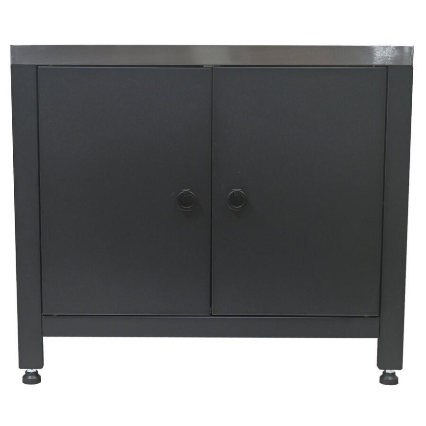 Zunanji modul omarica pod žar 80x47x69 cm črna/nerjaveče jeklo