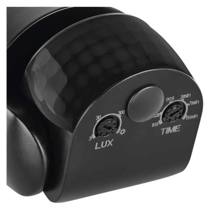 Zunanji PIR senzor gibanja in mraka 1200W/230V IP65 črn