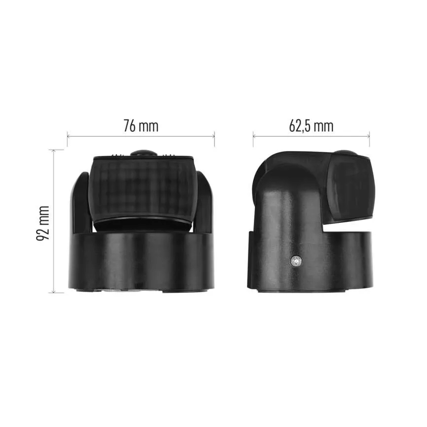 Zunanji PIR senzor gibanja in mraka 1200W/230V IP65 črn