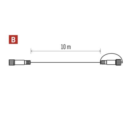 Zunanji podaljšek za povezovanje verig 10 m IP44