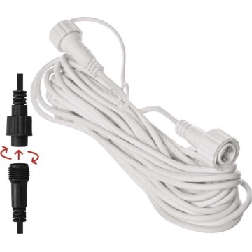 Zunanji podaljšni kabel za povezovalne verige 10 m IP44, bel