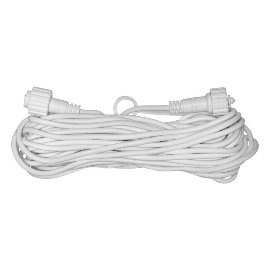 Zunanji podaljšni kabel za povezovalne verige 10 m IP44, bel